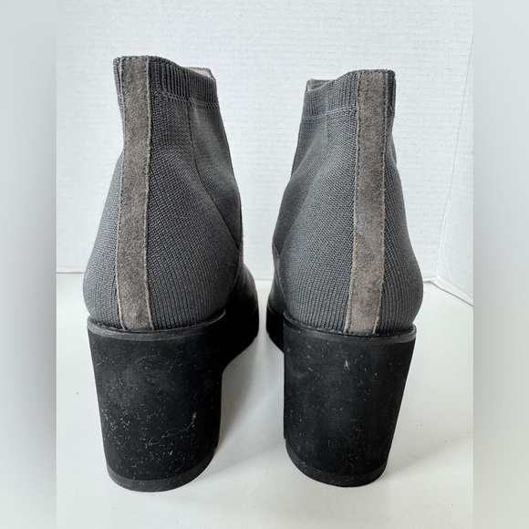 Eileen Fisher Adele Graphite Suede Wedge Booties Ankle Boots Women’s Size 9.5 - Picture 5 of 9